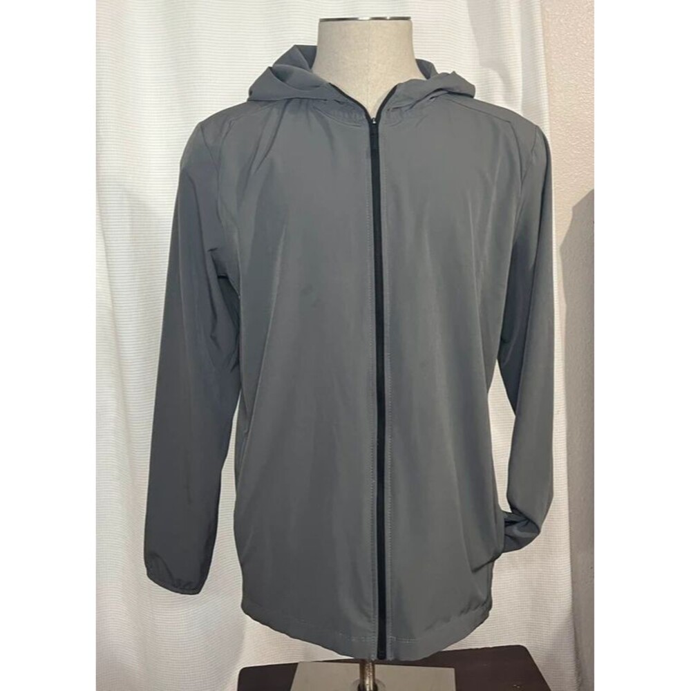Layers Qwick Dry Grey Lightweight full-zip Windbreaker Jacket Men’s Medium